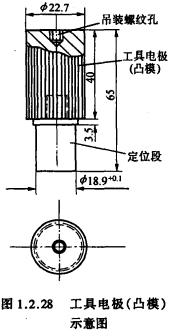 图1.2.28工具电极(凸模)示意图